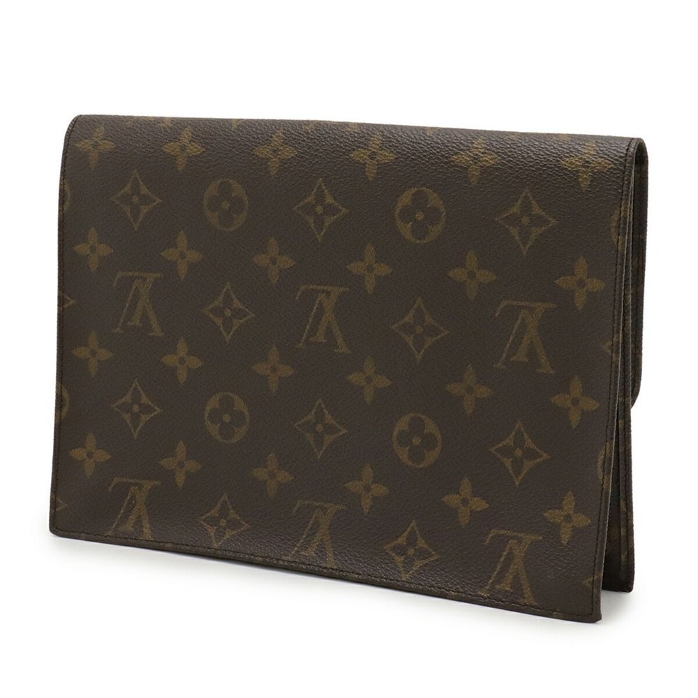 LOUIS VUITTON Authentic Brown Monogram Pochette Pouch - Picture 3 of 8